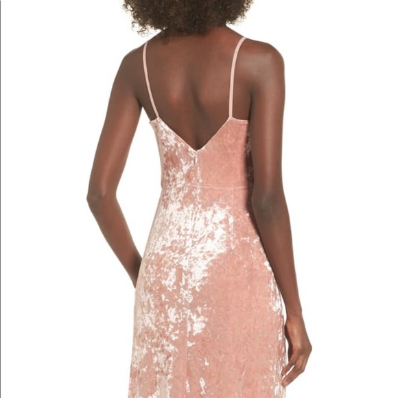 Moon River Velvet Midi Dress Rose Gold New size XS - Picture 5 of 7